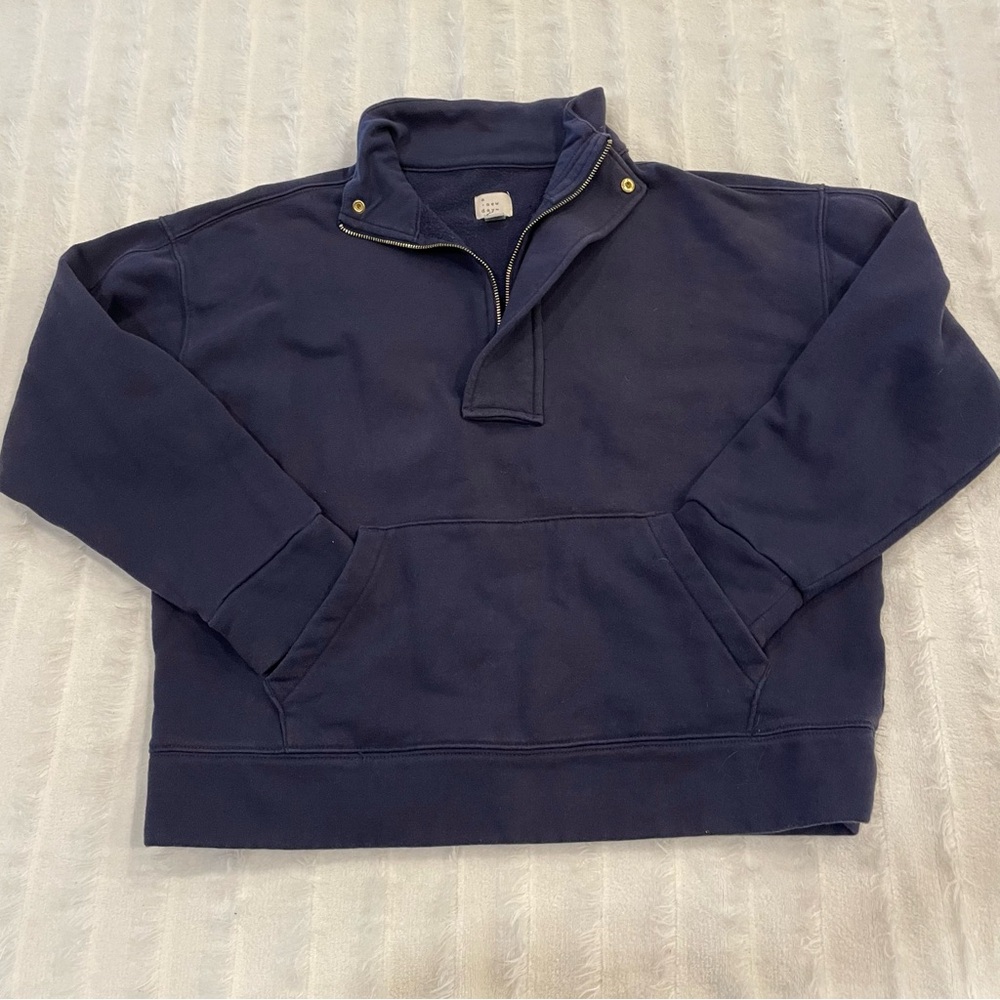 A New Day sz M long sleeve quarter zip navy sweatshirt